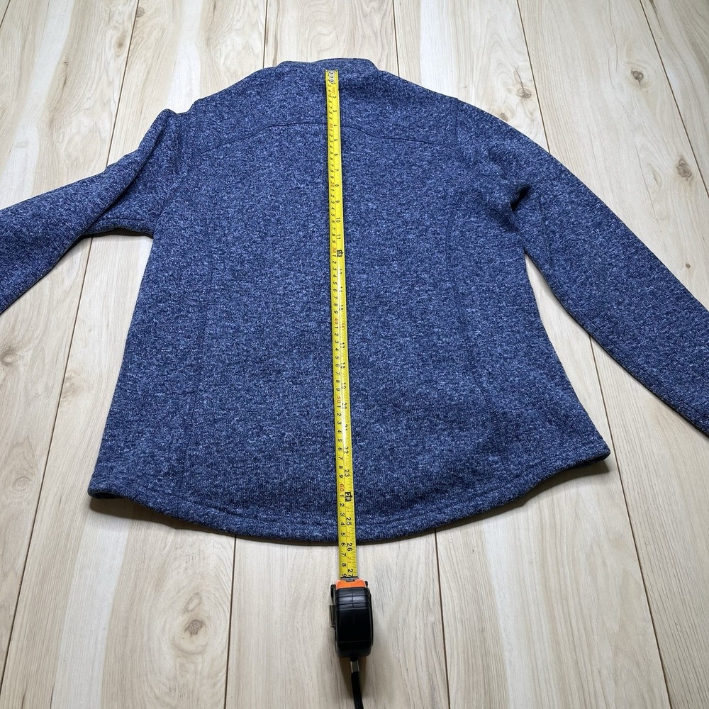 Orvis Full Zip Fleece Jacket Mock Neck Pockets Zippers Blue Mens Size Medium - Picture 13 of 15